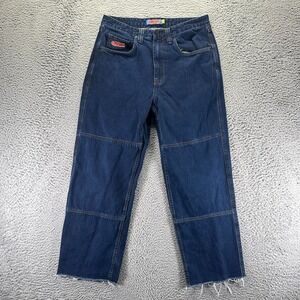 Vintage Empyre Jeans Men 32x27 Blue Cotton Denim Straight Baggy Faded Workwear